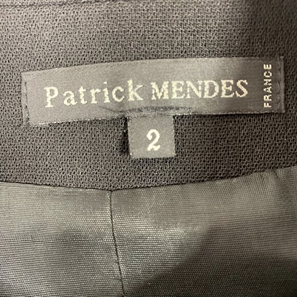 Patrick Mendez France wool blend black cropped jacket zipper size 2 - Picture 2 of 13
